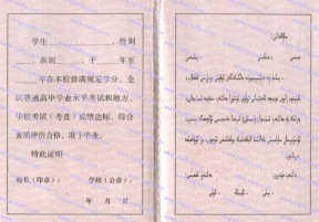 新疆维吾尔自治区普通高中毕业证样本图片